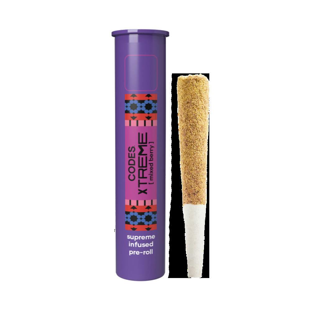 Codes: Infused Pre-Roll | Mixed Berry x Member Berry | Xtreme J's at H & W dispensary