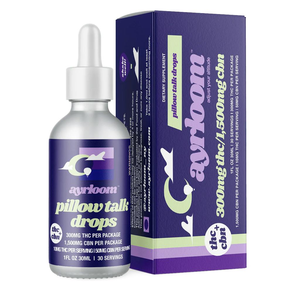 AYRLOOM | TINCTURE | - PILLOW TALK | 1:1 [300 MG THC:300 MG CBN]