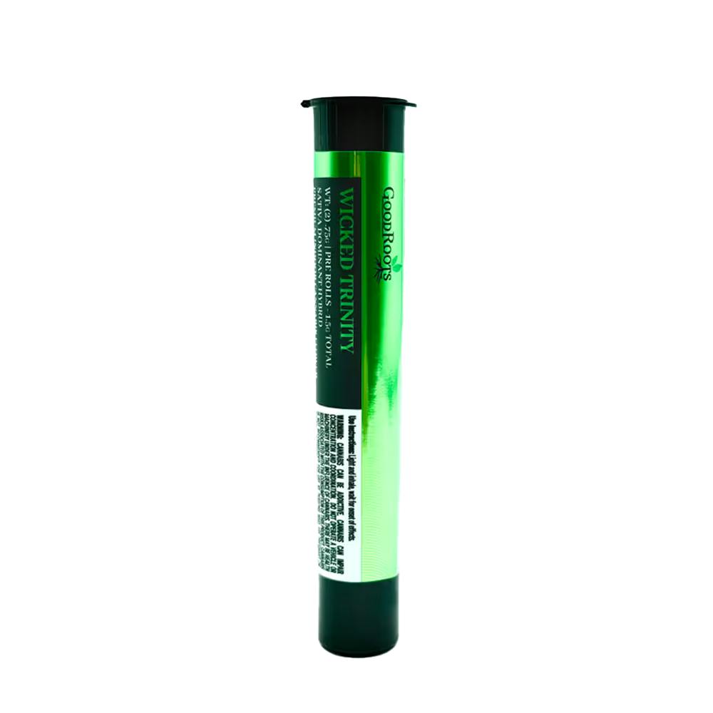 GOOD ROOTS | PRE-ROLLS | 2PK (.75G EACH) | 1.5G | - WICKED TRINITY | SATIVA