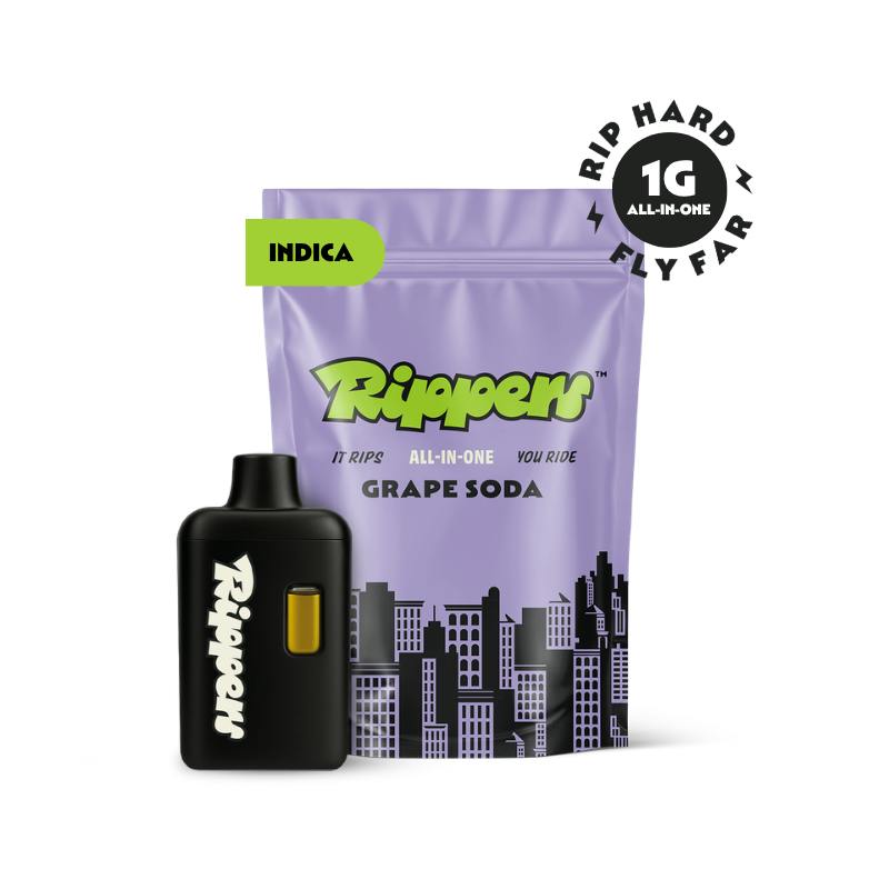 RIPPERS | VAPE AIO | 1G | - GRAPE SODA | INDICA
