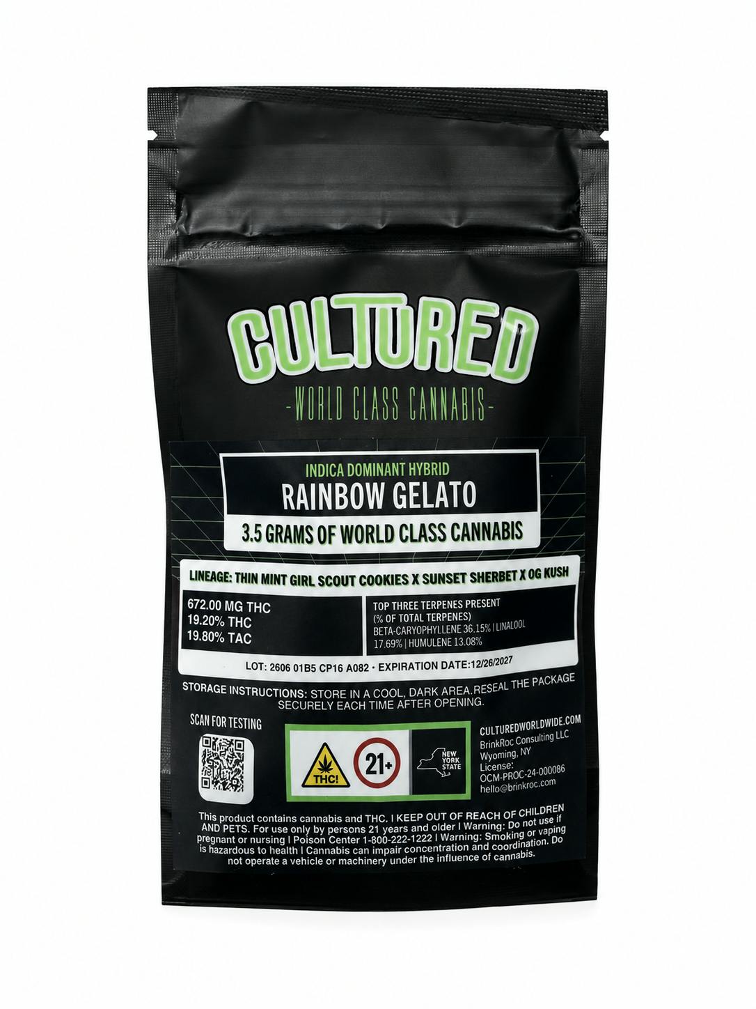 CULTURED | RAINBOW GELATO 3.5G | HYBRID