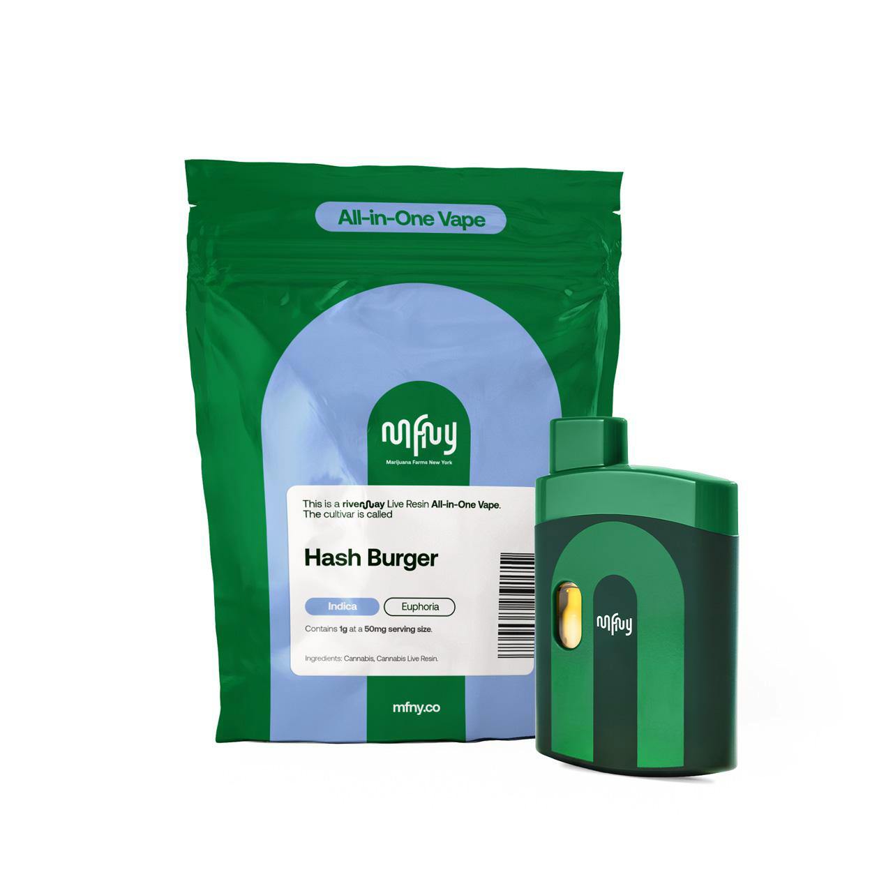MFNY | VAPE | AIO | 1G | HASH BURGER | INDICA