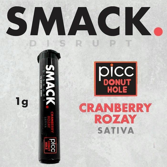 SMACK | INFUSED PRE ROLL | - 1G | CRANBERRY ROZAY | SATIVA