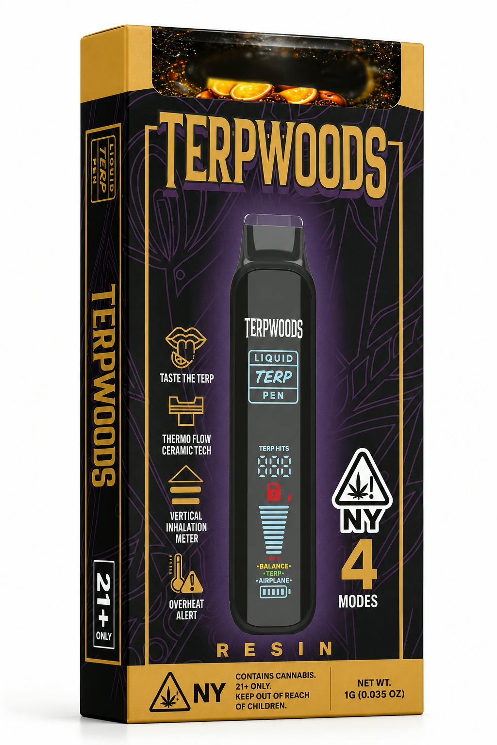 TERPWOODS | VAPE | AIO | LIVE RESIN | GELATO 33 | HYBRID | 1G