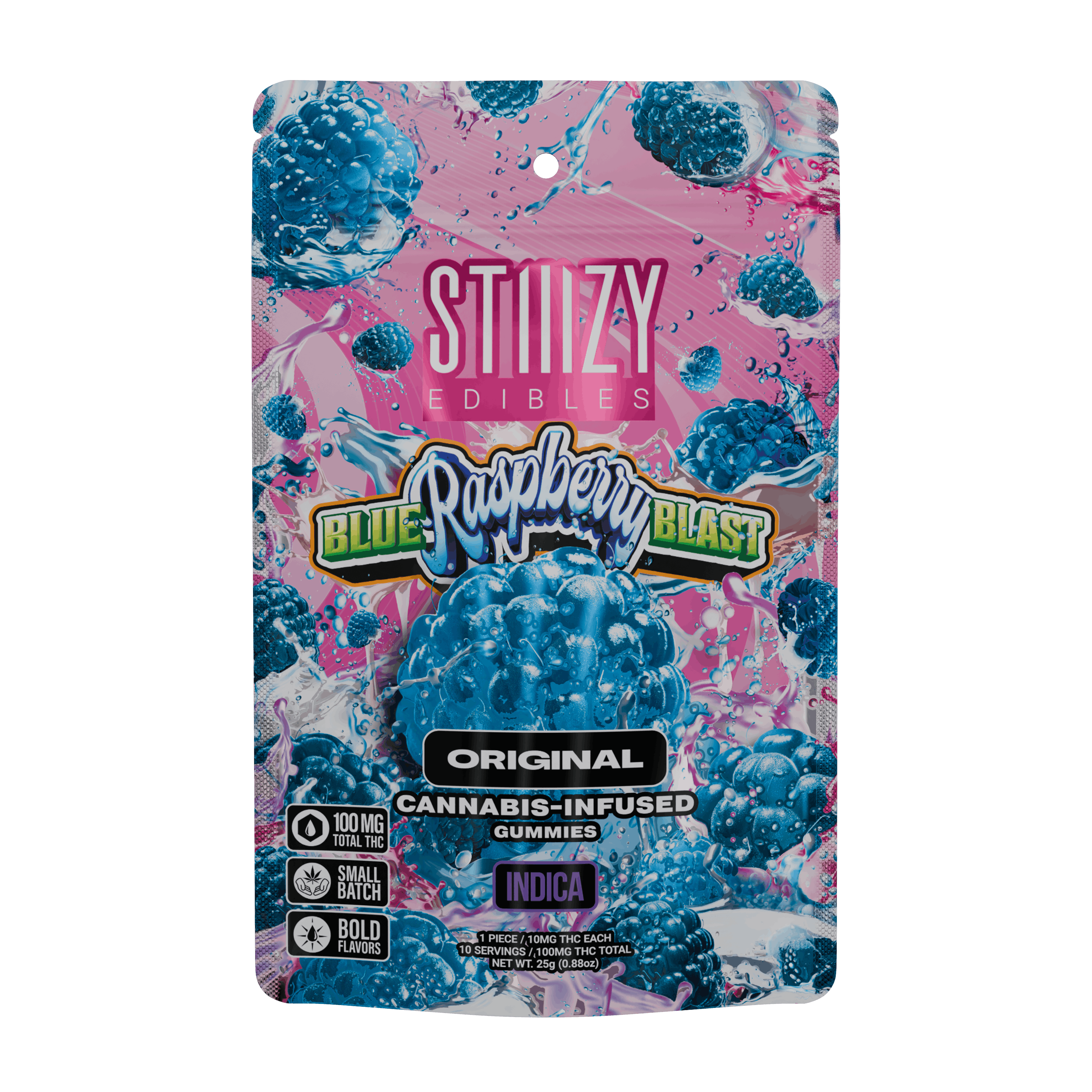 Stiiizy | Edibles-Blue Raspberry Blast 10pk -100mg | Indica