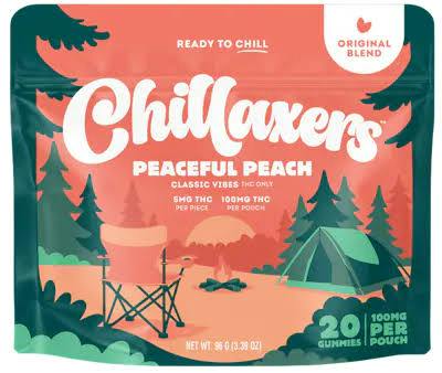CHILLAXERS | EDIBLES | 20PK | 5MG | - PEACEFUL PEACH
