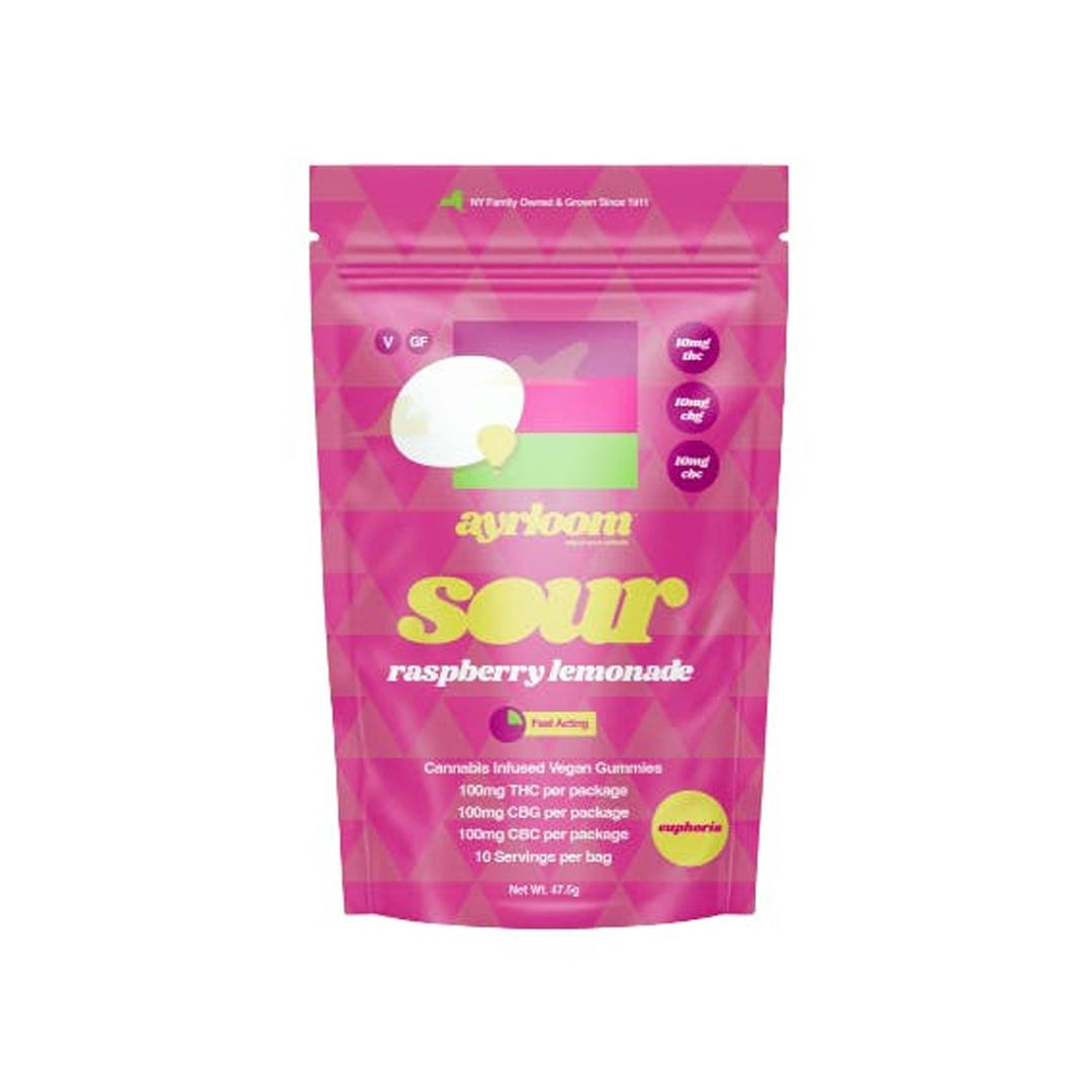 Ayrloom | GUMMIES 10PK (10MG EACH) | 100MG - SOUR RASPBERRY LEMONADE