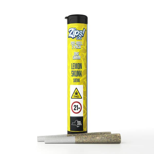 ZIPS | Preroll 2 Pack | Lemon Skunk | 1g | Sativa