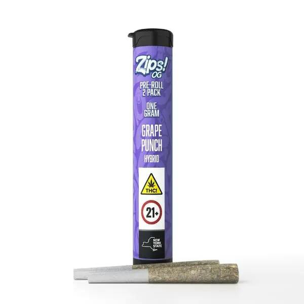 ZIPS | Preroll 2 Pack | Grape Punch | 1g | Hybrid