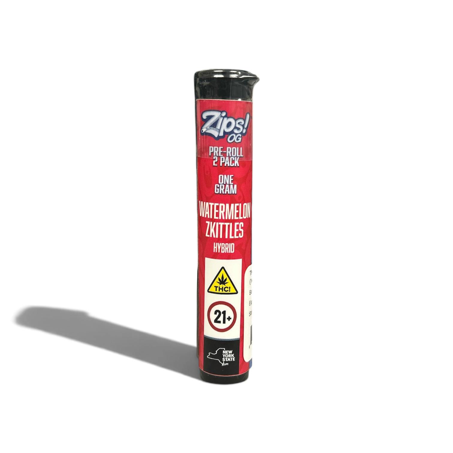 ZIPS | Preroll 2 Pack | Watermelon Zkittles | 1g | Hybrid