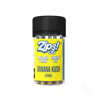 ZIPS | Preroll | 7 Pack | 3.5g | - Banana Kush | Hybrid