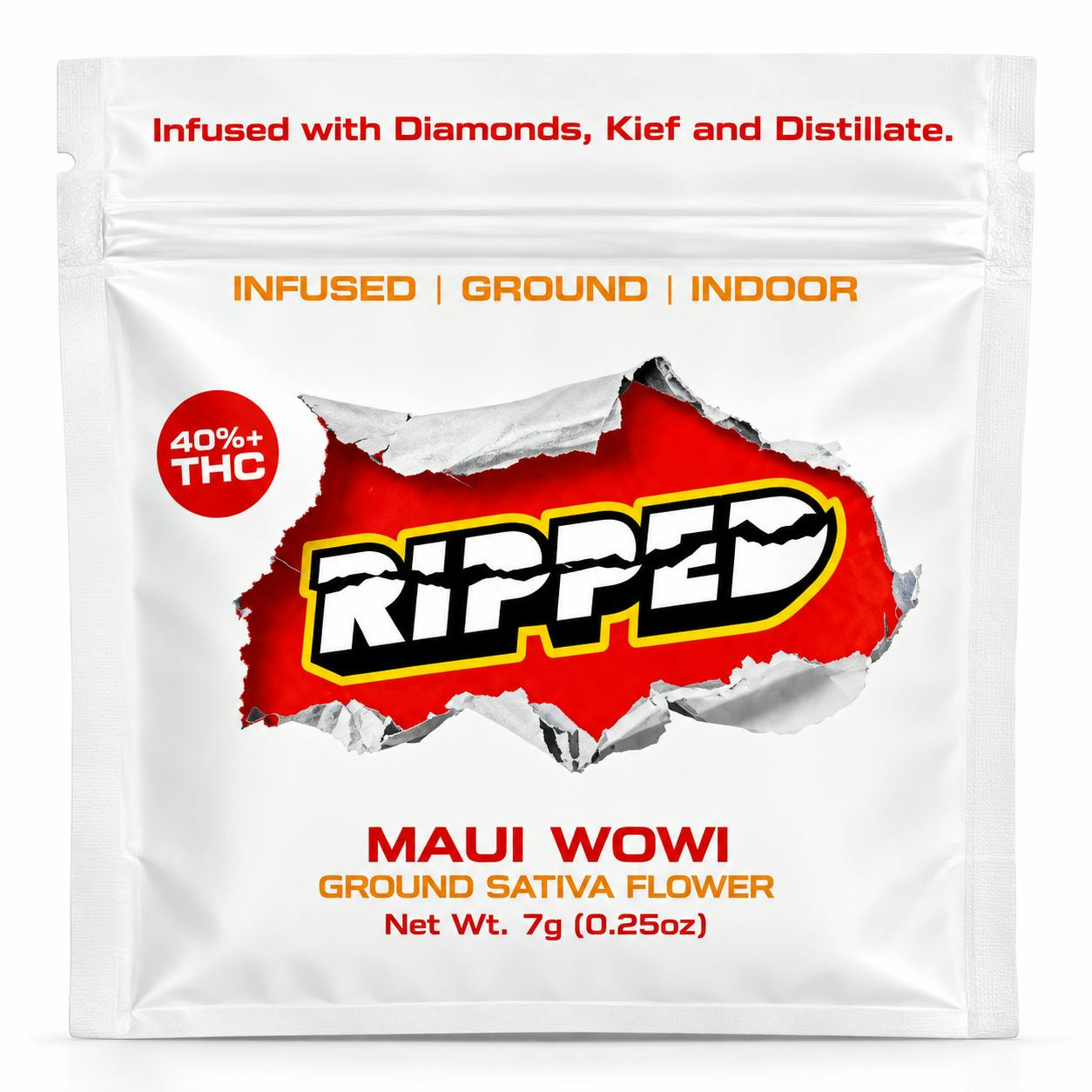 RIPPED | FLOWER | INFUSED PRE GROUND | 7G - MAUI WOWI | SATIVA