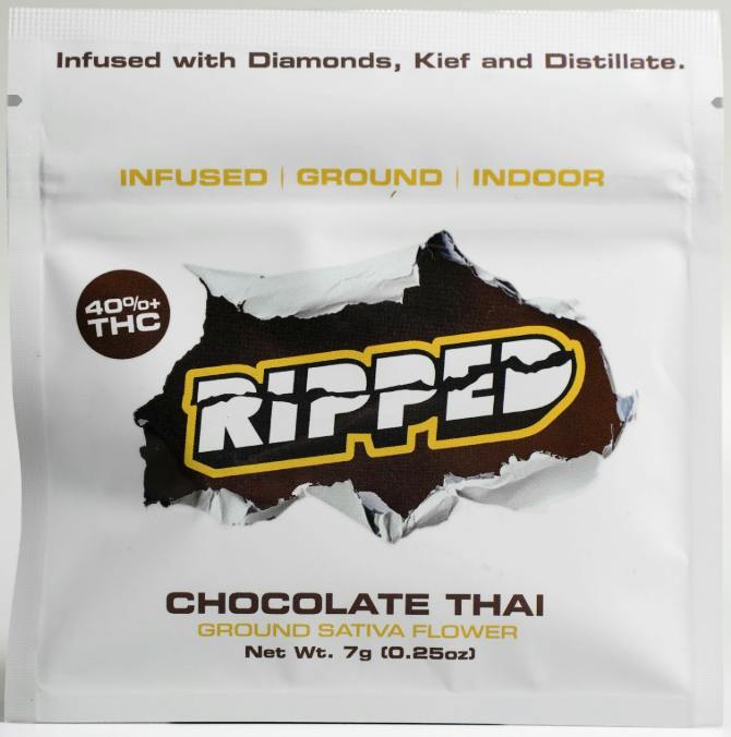 RIPPED | FLOWER | INFUSED PRE GROUND | 7G - CHOCOLATE THAI | SATIVA