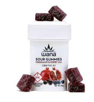 Wana | Pomegranate Blueberry Acai | 100MG Gummies