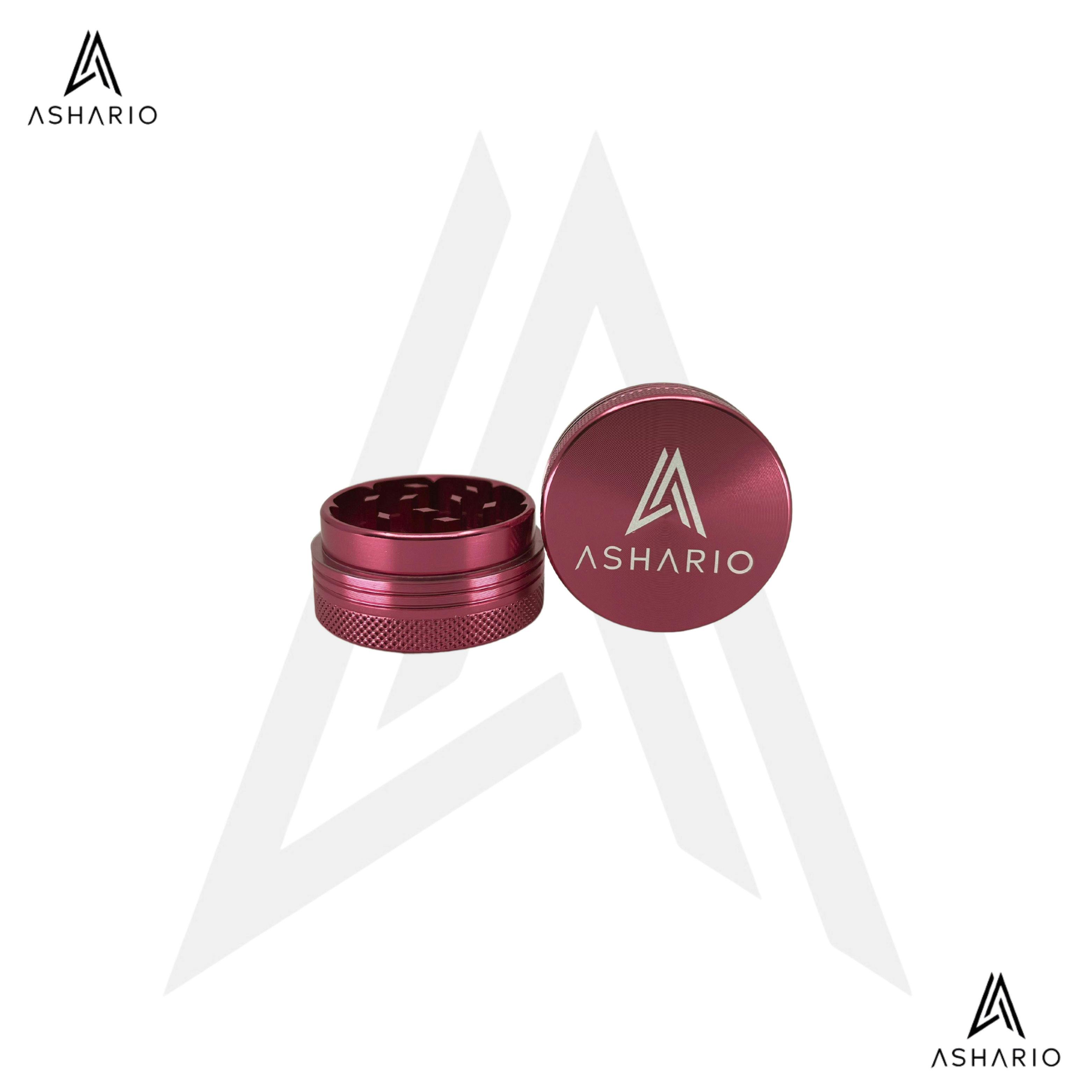 Ashario Aluminum Grinder Medium 2pc - Pink