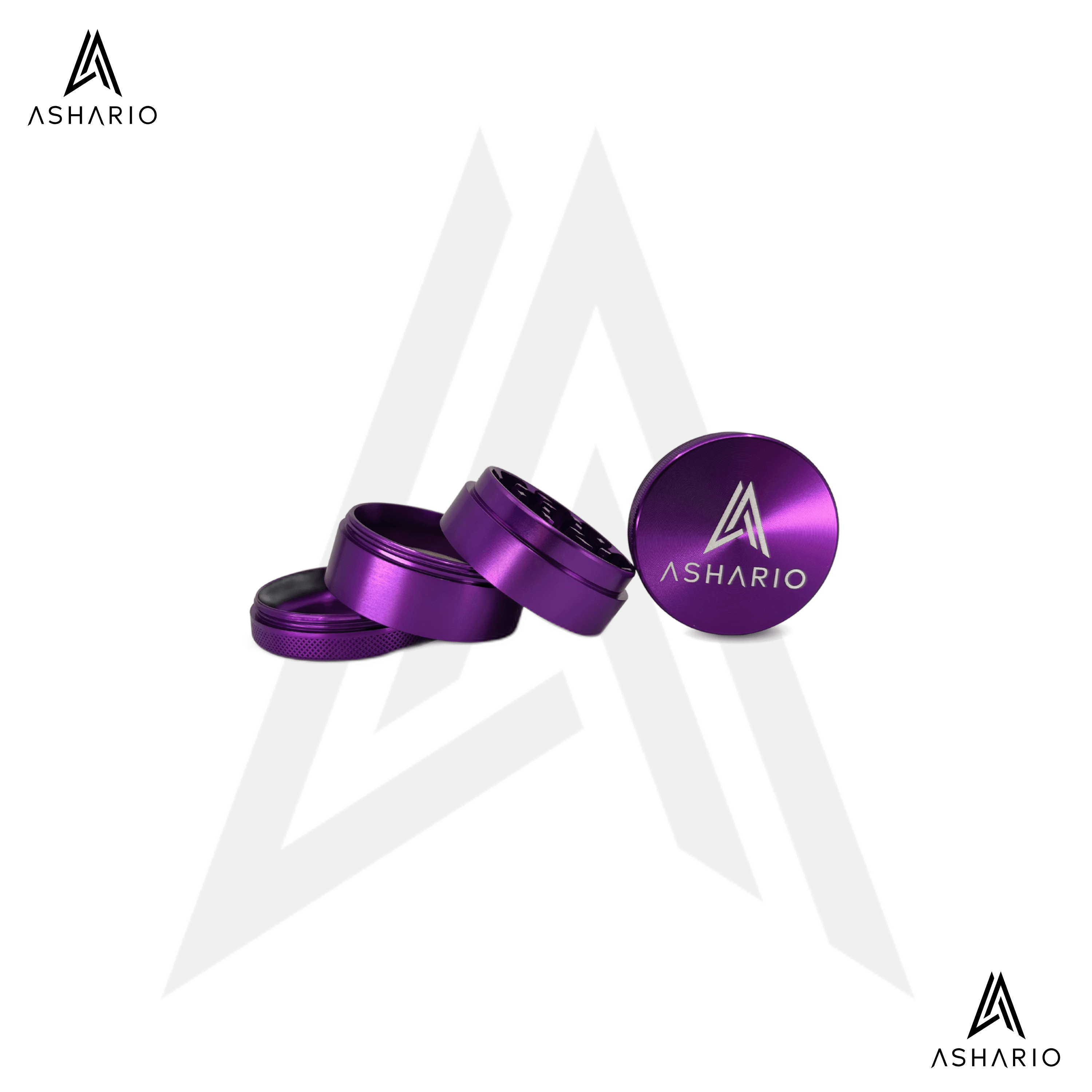 Aluminum Grinder Large 4pc - Purple