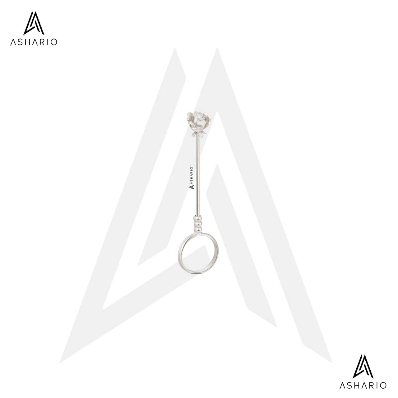ASHARIO Pre-Roll Ring Holder - Radiant Rose - Silver