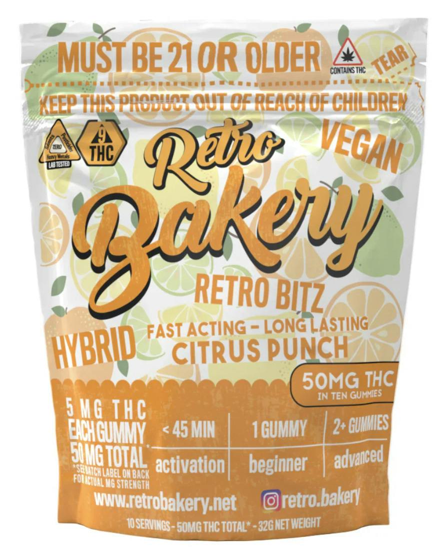 Retro Bakery | Retro Bitz | 50 mg | Citrus Punch at MN Roots Dispensary - Jenkins