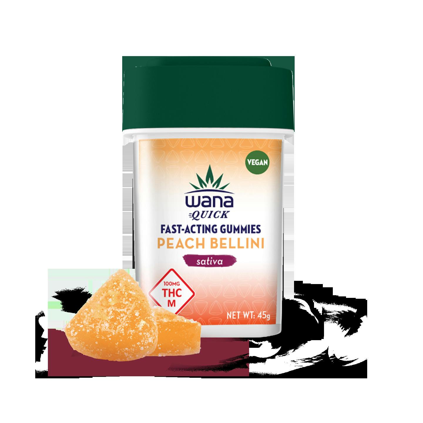 Wana | Gummies | Quick Peach Bellini 100mg