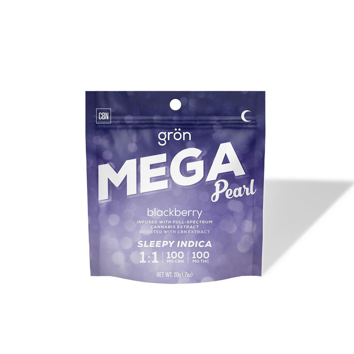 Gron | Mega Pearl | Blackberry 1:1 100mg at Flora Farms Ozark Dispensary