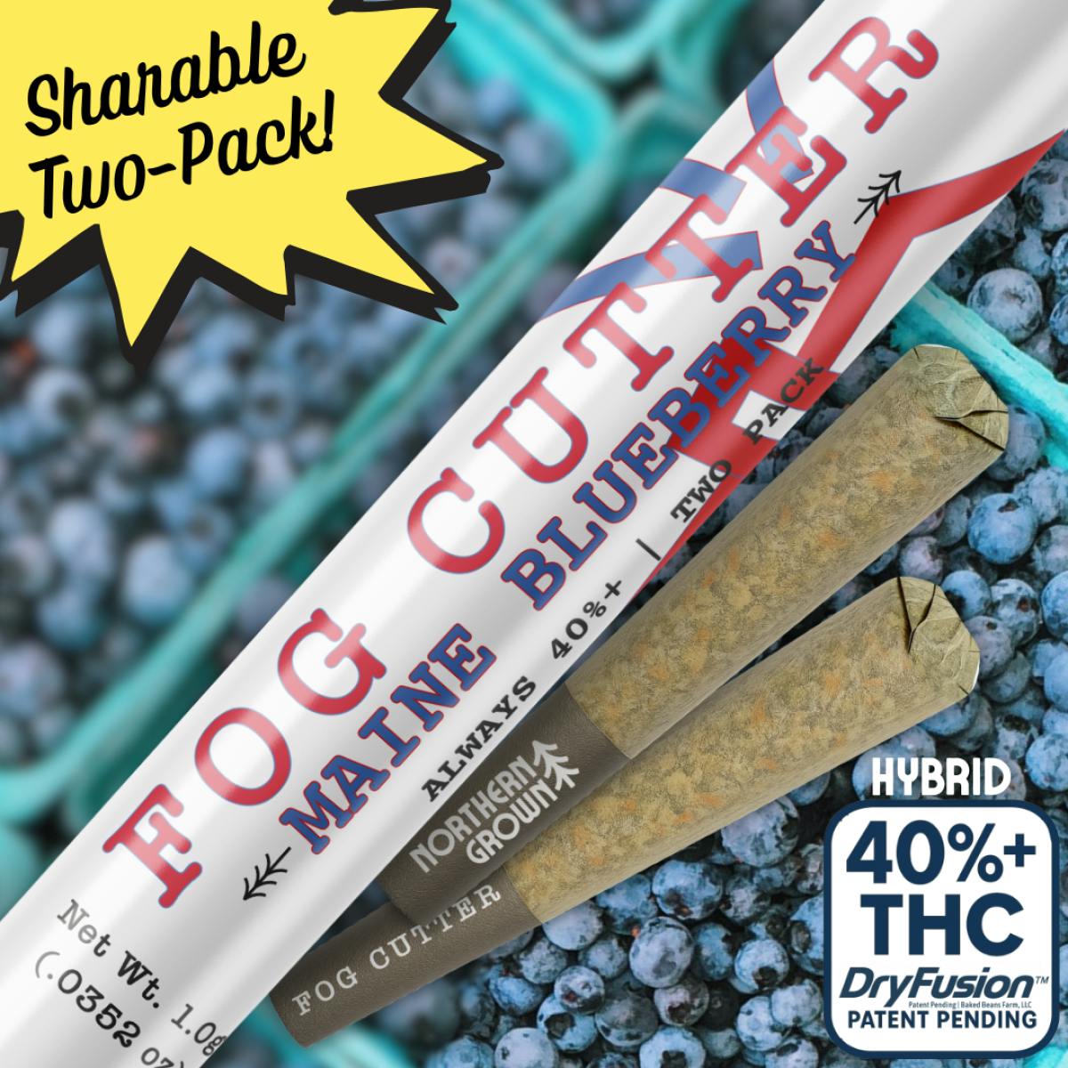 Fog Cutter | Maine Blueberry | S | 0.5g | 2pk | Infused Preroll at High Value Cannabis