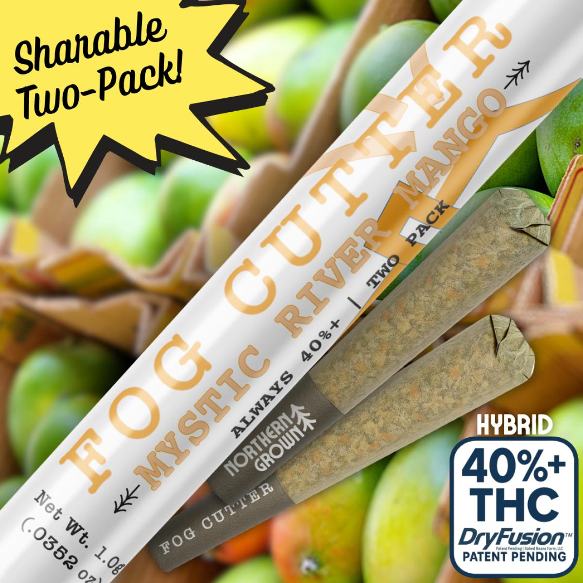Fog Cutter | Mystic River Mango | i | 0.5g | 2pk | Infused Preroll at High Value Cannabis