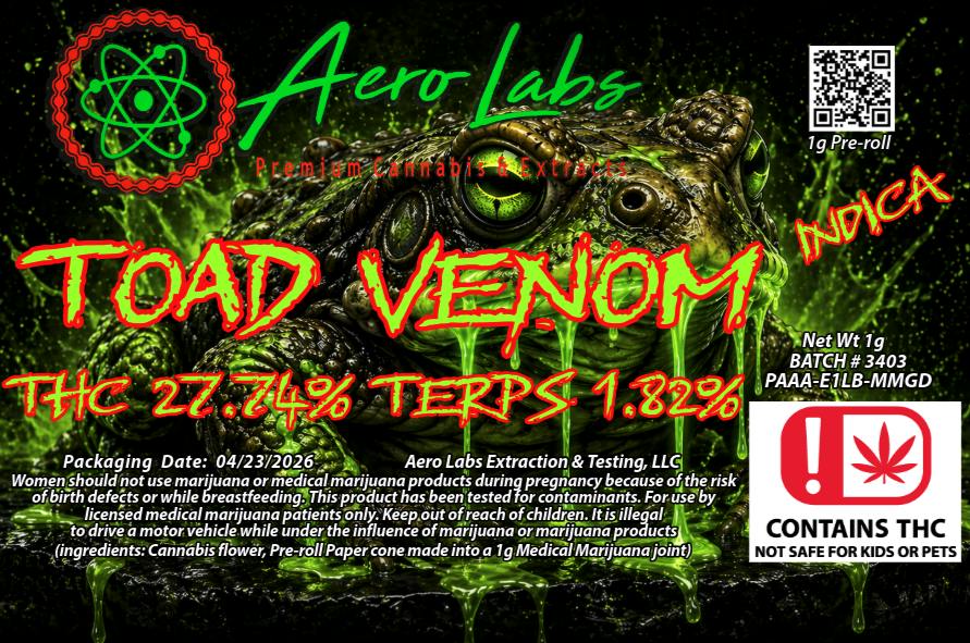 AERO LABS - Toad Venom INDICA
