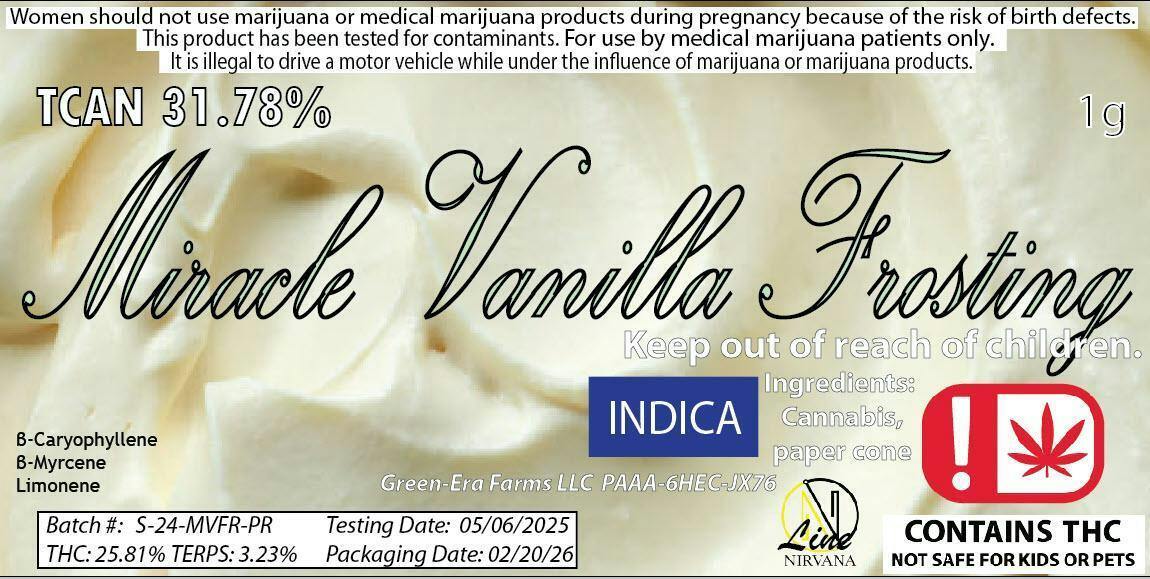 Nirvana - Miracle Vanilla Frosting INDICA