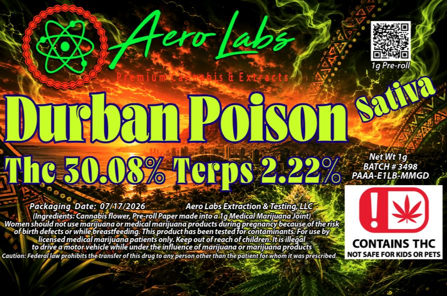 AERO LABS - Durban Poison SATIVA