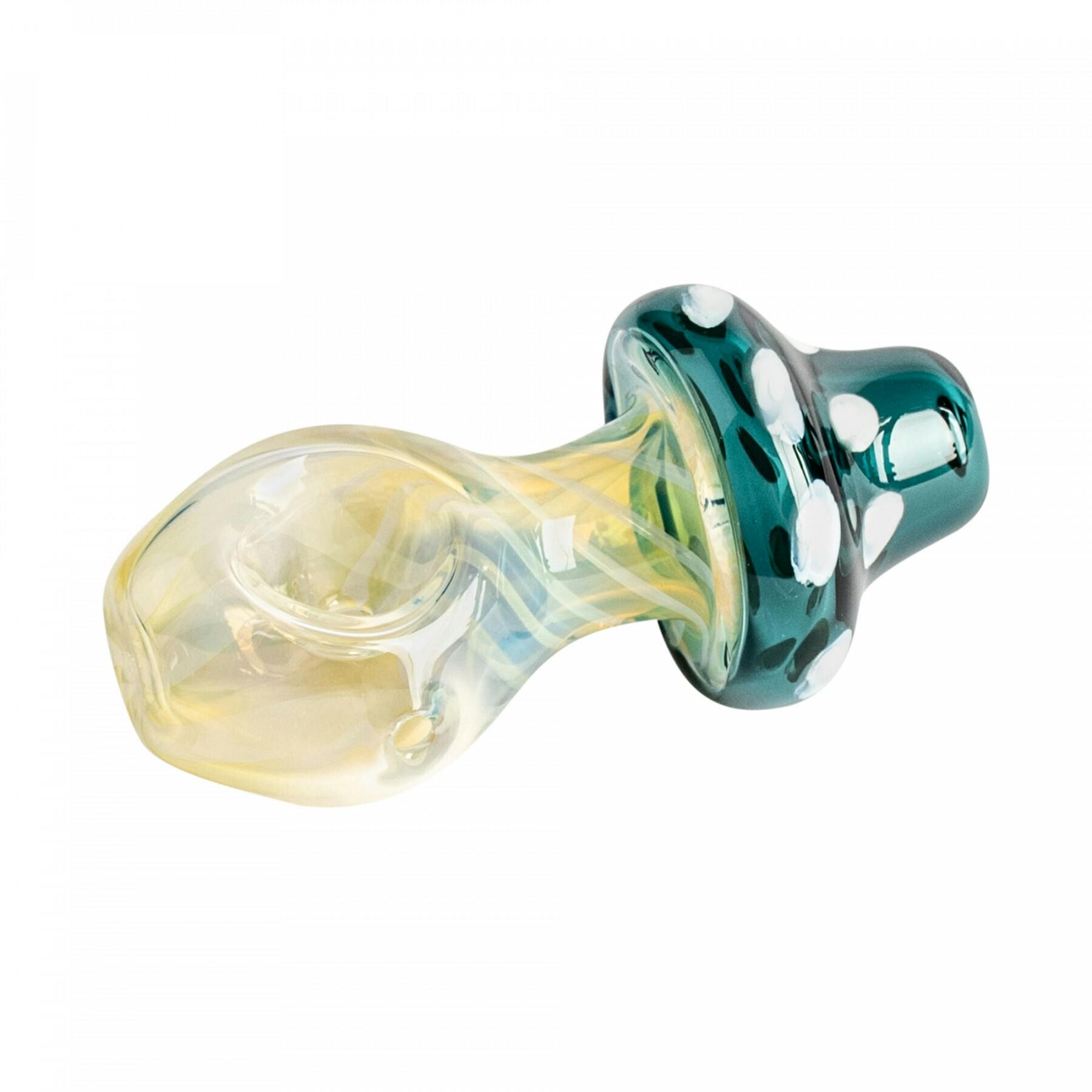 Red Eye Glass - 3.25" Stand Up Mushroom Hand Pipe - Various Colours