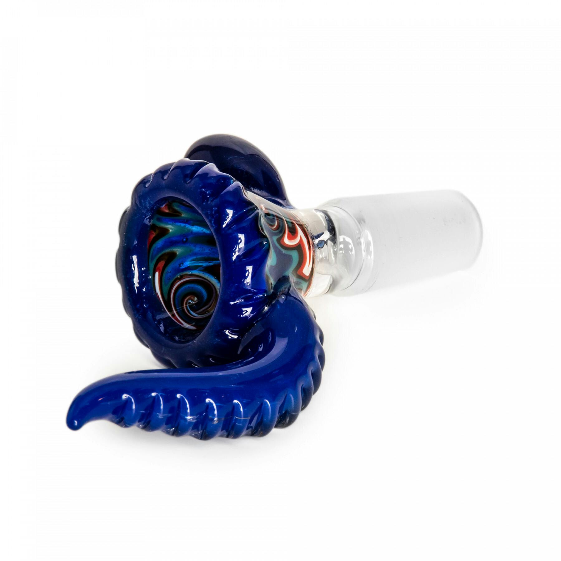 Red Eye Glass - 14mm Wig-Wag Cone Pull-Out w/Marble - Various Colours