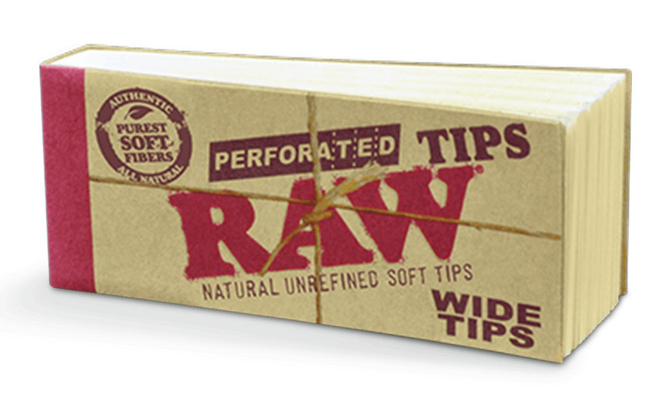 Raw - Wide Perforated Tips - 50pk