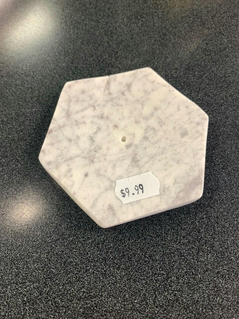 Hexagon - Incense Burner- White Marble