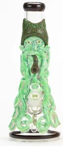 Sculpted Novelty Marley Glass Bong - 14" 7mm - Green Wizard