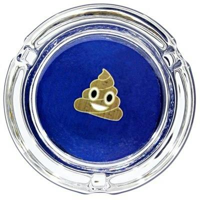 Glass Ashtray - Giddy 3" Ashtray - Poop Emoji