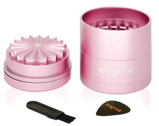 ONGROK - Flower Petal Toothless Grinder with Storage - Rose Gold