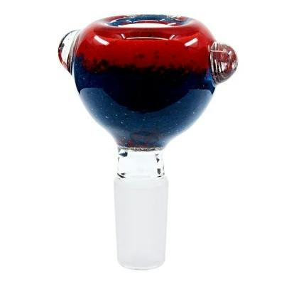 Glass Bowl - 14mm Duo Tone Pebbled Bowl - Various Colours
