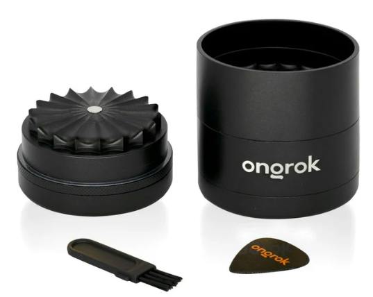 ONGROK - Flower Petal Toothless Grinder with Storage - Black