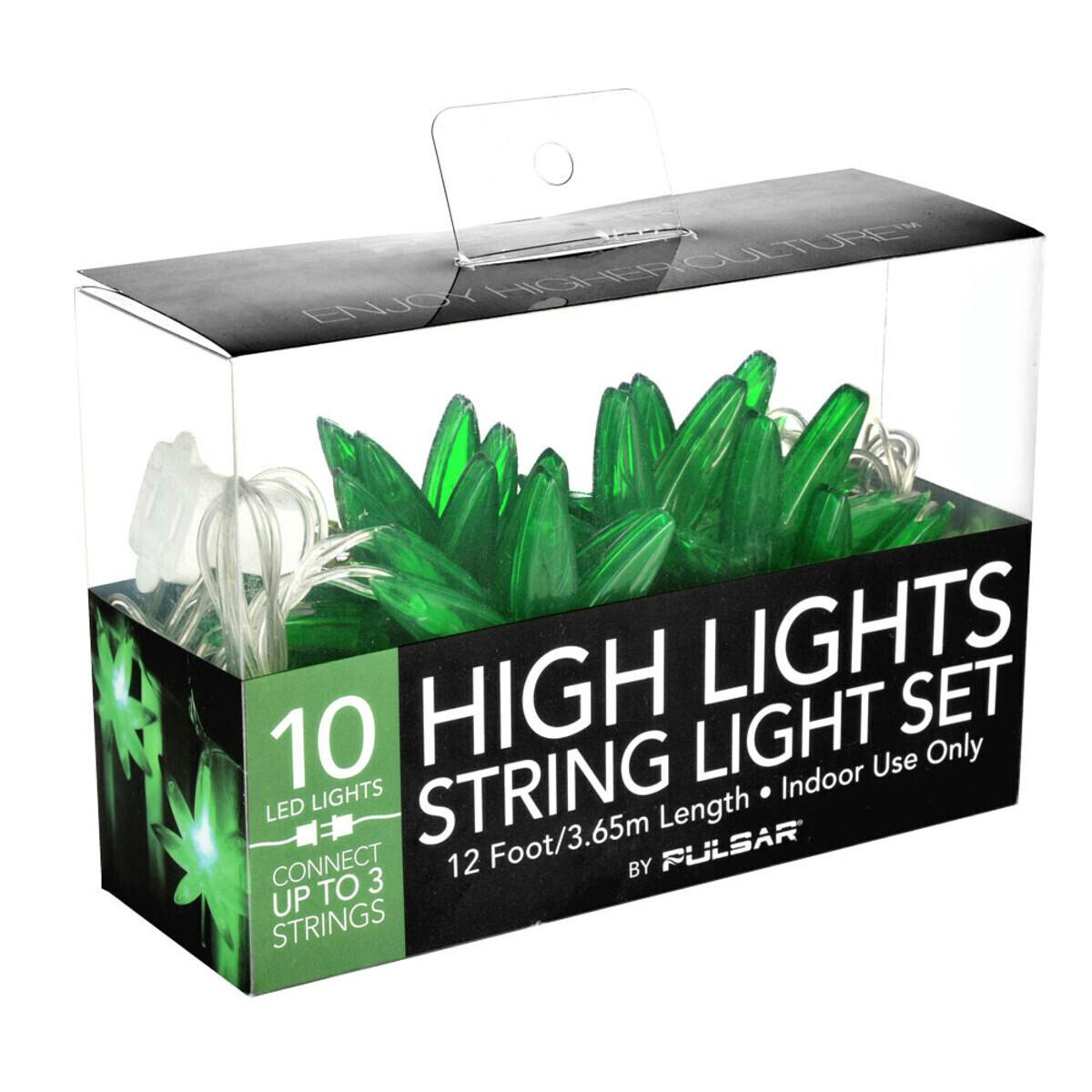 High Lights - Cannabis Leaves String Lights - 1pk