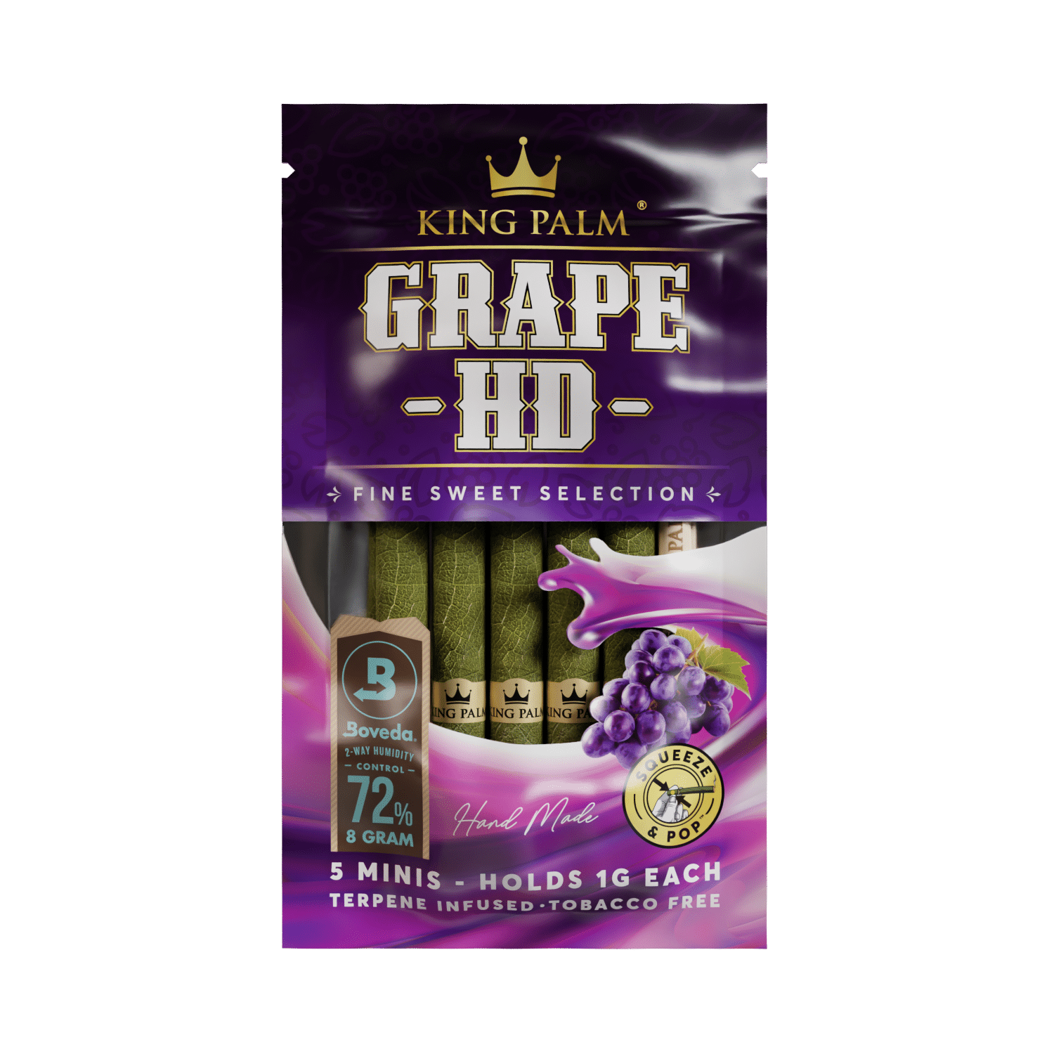 King Palm - Grape HD –5 Mini Pre Rolls