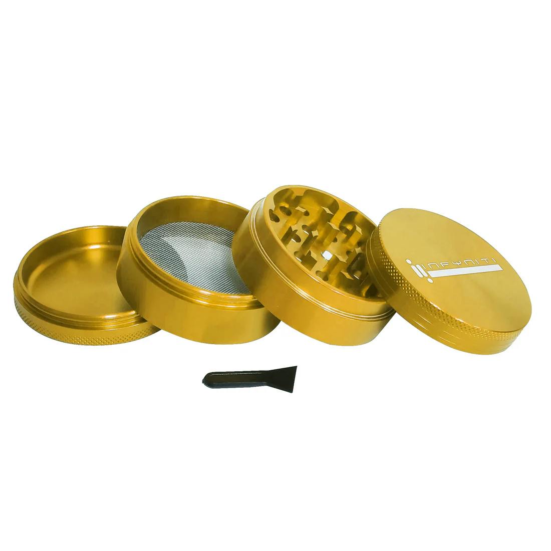 Infyniti Aluminium Grinder 63mm 4 pcs - Gold