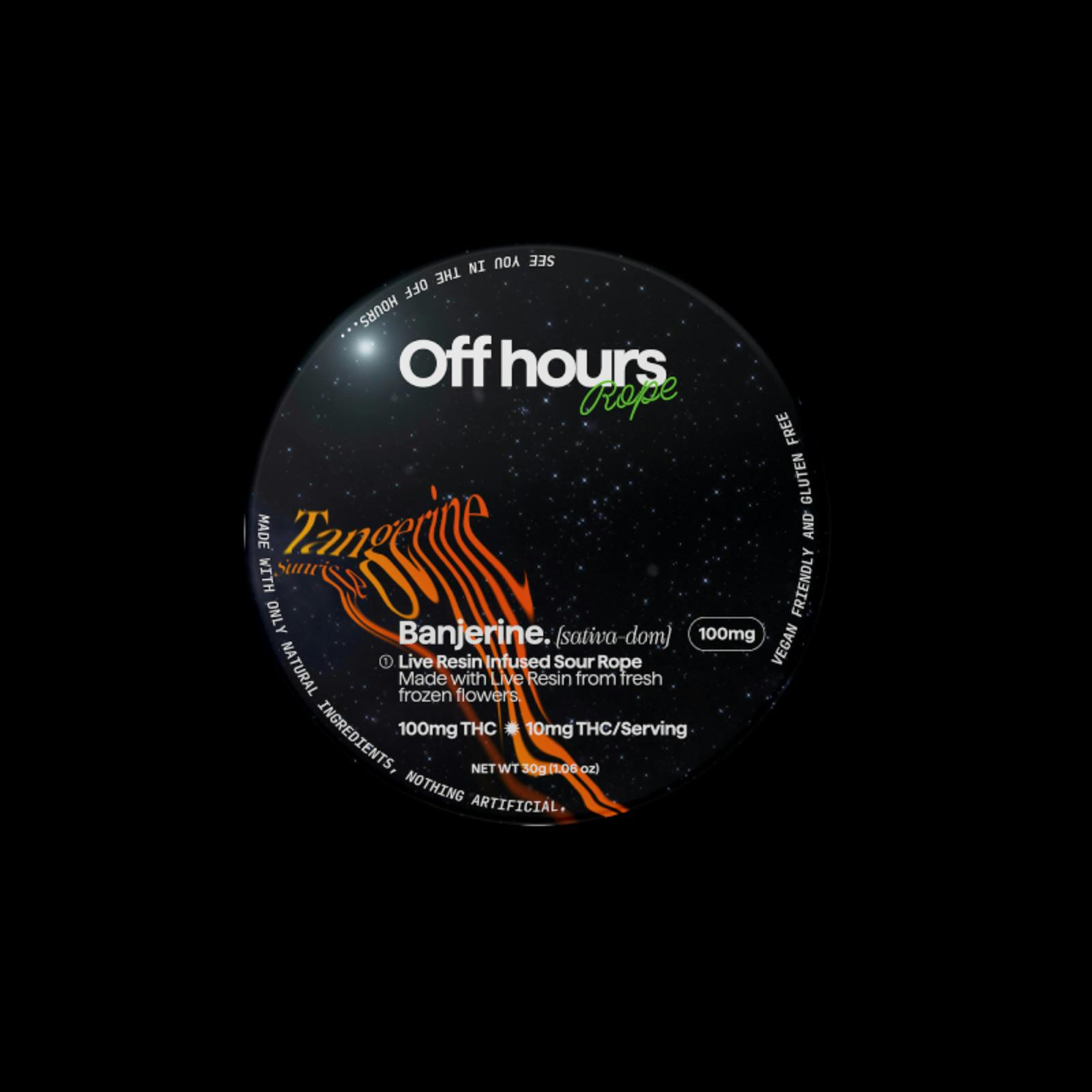 Off Hours | Banjerine / Sour Tangerine Sunrise | 10pk Live Resin Rope Gummies