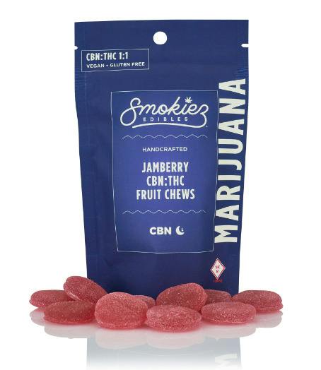 1:1 CBN/THC Sour Jamberry Gummies 10pk