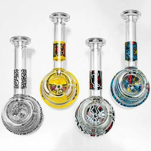 K. Haring - Glass Spoon Pipe, Assorted Colors May Vary