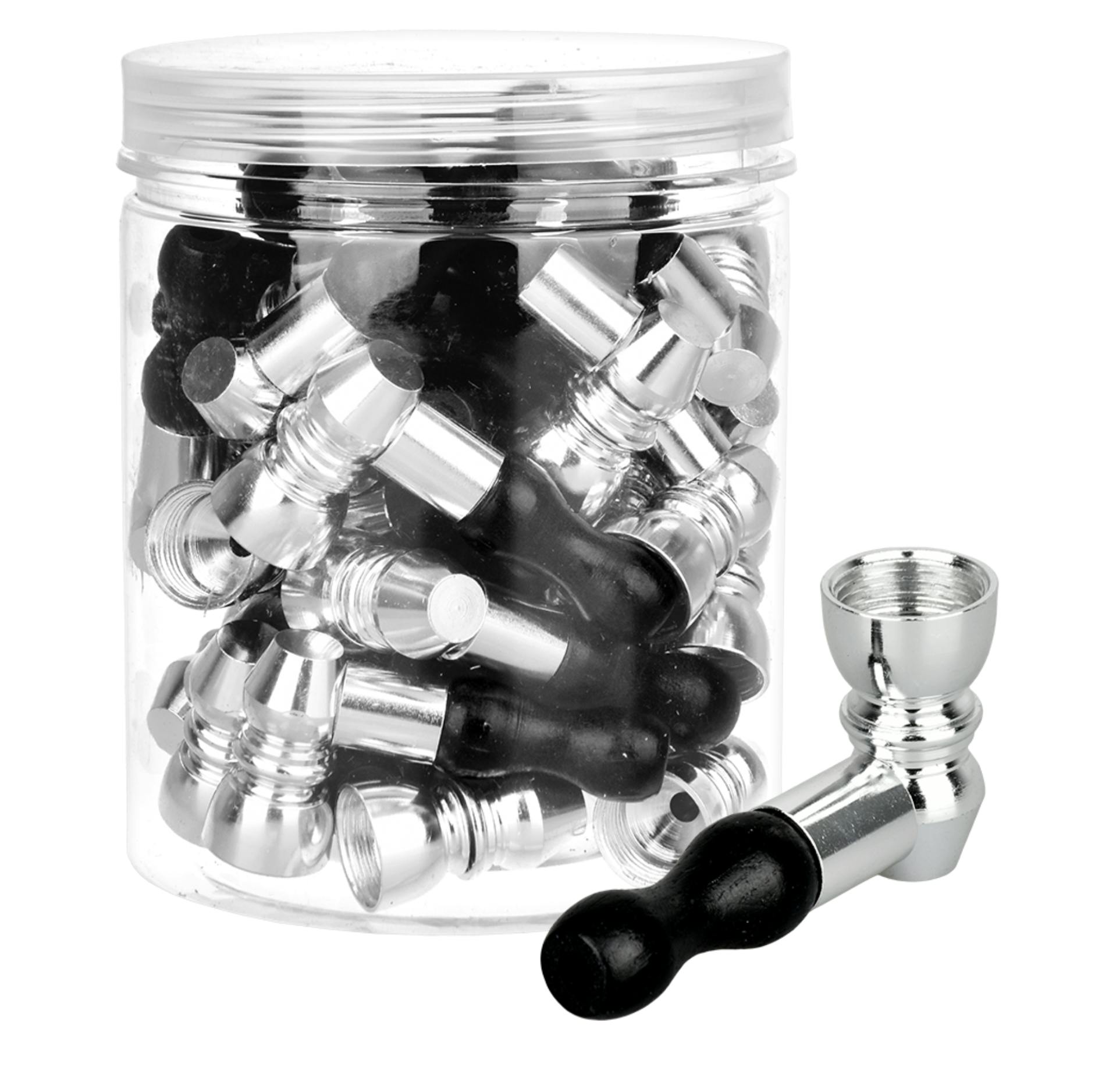 AFG Mini Metal Hand Pipe w/ Wooden Mouthpiece