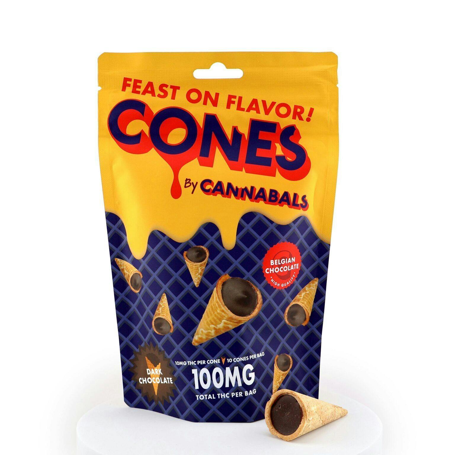 Dark Chocolate | Belgian Chocolate Cones | 10mg | 10pk