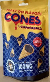Cookies & Cream | 100mg | 10pk | Belgian Chocolate Cones