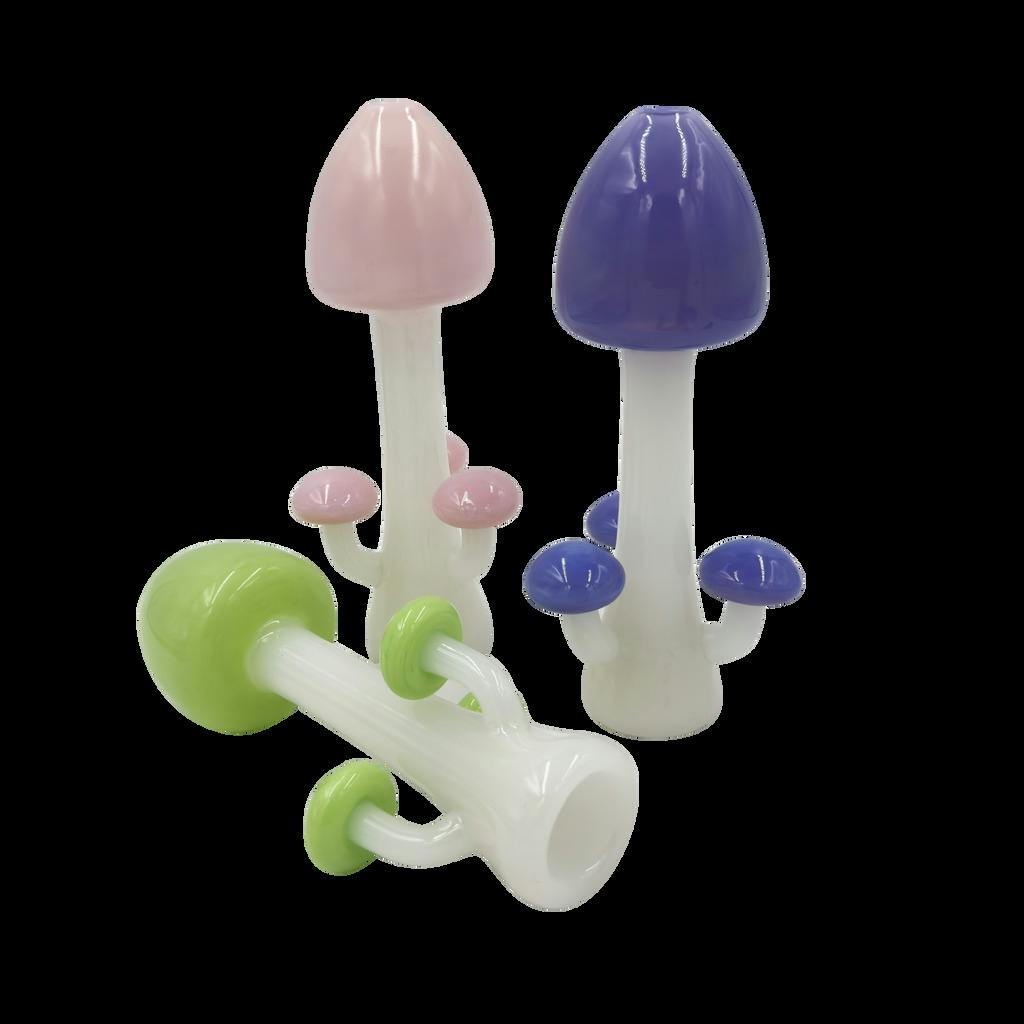 Quad Mushroom Chillum 4"