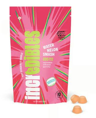 INCREDIBLES WATERMELON SMASH GUMMIES 10PK 100MG
