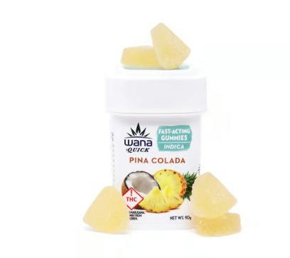 WANA QUICK PINA COLADA 10PK GUMMIES 100MG